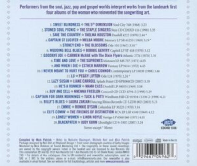 Various Artists - Sassafras & Moonshine - The Songs Of Laura Nyro (CD)