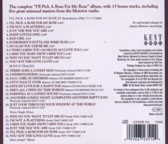 Marv Johnson - I'll Pick A Rose For My Rose (CD)