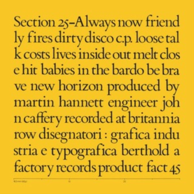 Section 25 - Always Now (Vinyl)