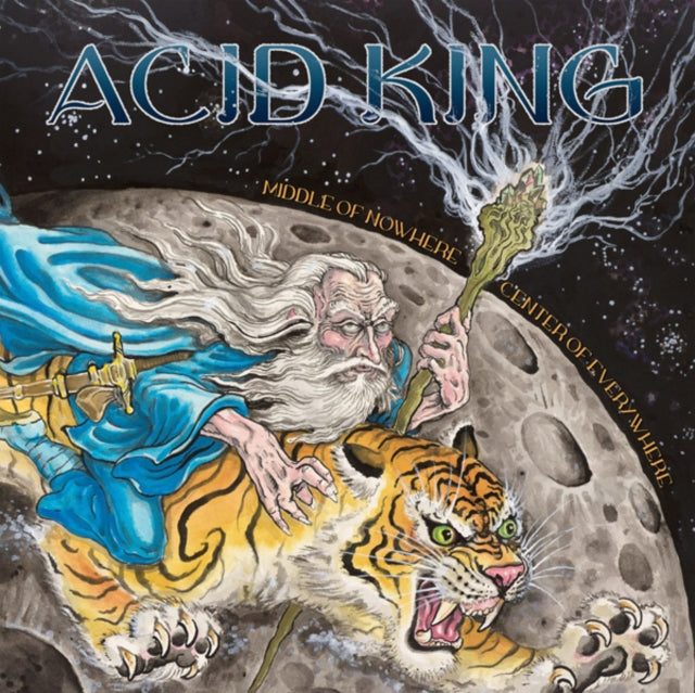 Acid King - Middle Of Nowhere. Center Of Everywhere (Transparent Blue Vinyl) (Screen-Printed D-Side) (Vinyl)