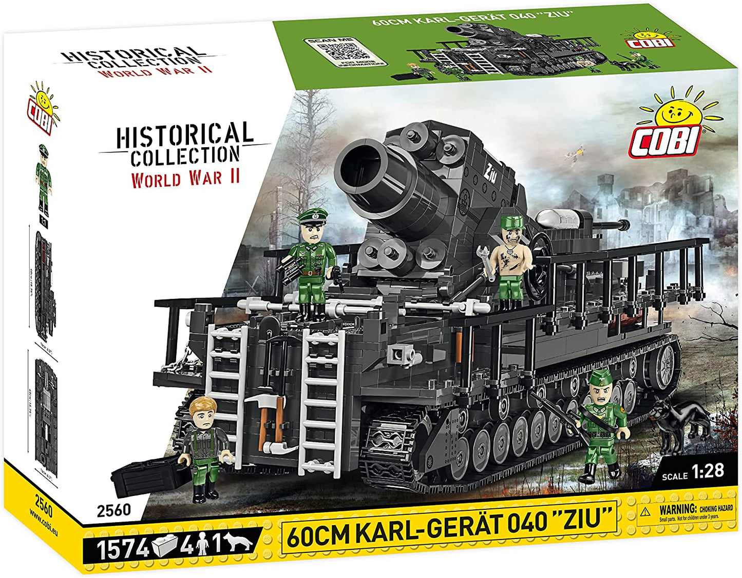 Cobi - World War II - 60cm Karl -Gerat 040 Ziu 1 -574 pcs