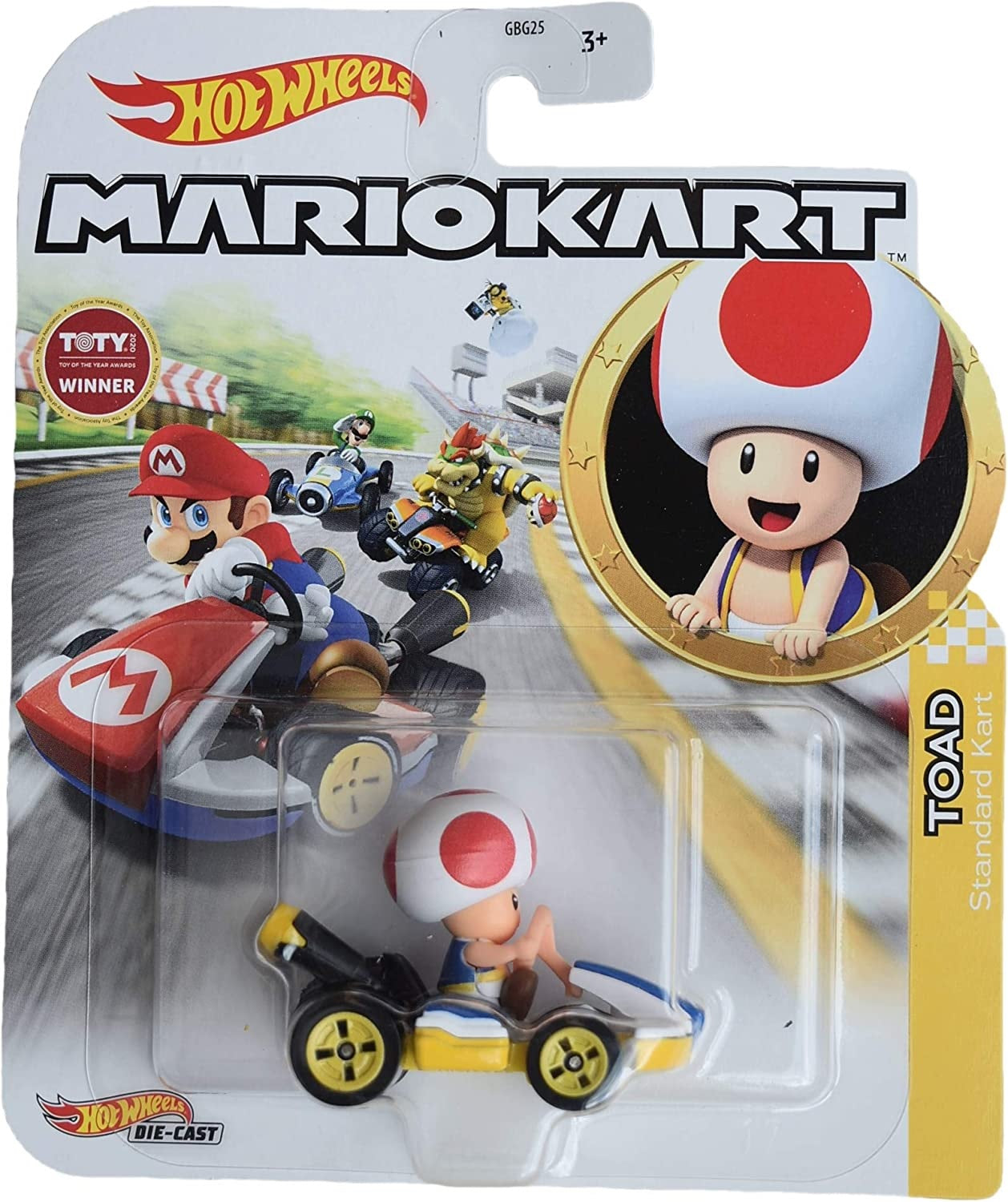 Hot Wheels - Mario Kart - Die Cast - Toad