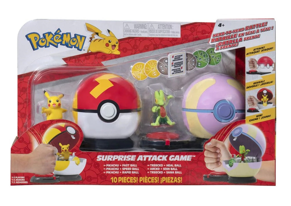 Pokemon - Surprise Attack Game (Pikachu + Fast Ball - Treeko + Heal Ball)
