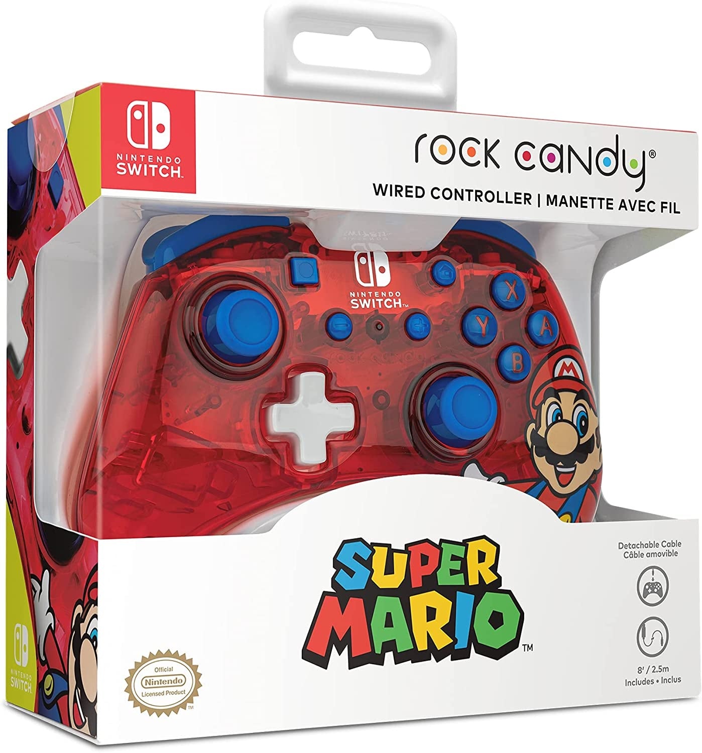PDP Rock Candy Wired Mini Controller (Mario) (Nintendo Switch)