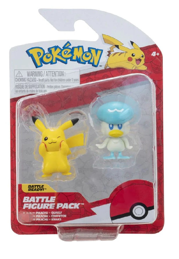 Pokemon - Battle Figure - Quaxly & Pikachu