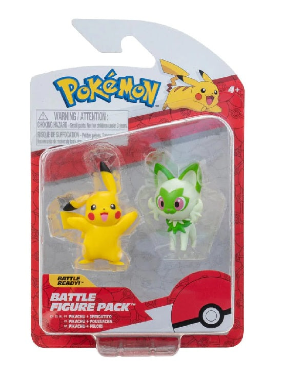 Pokemon - Battle Figure - Sprigatito & Pikachu