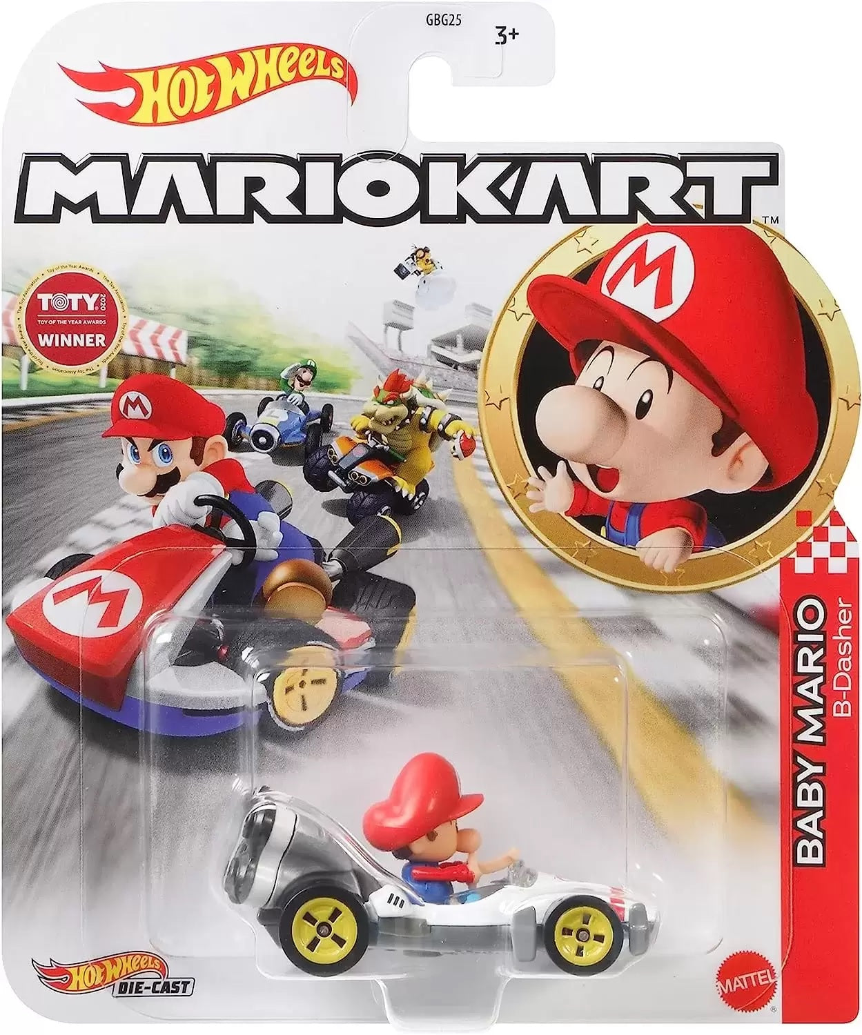 Hot Wheels - Mario Kart - Die-Cast - Baby Mario B Dasher (Toys)