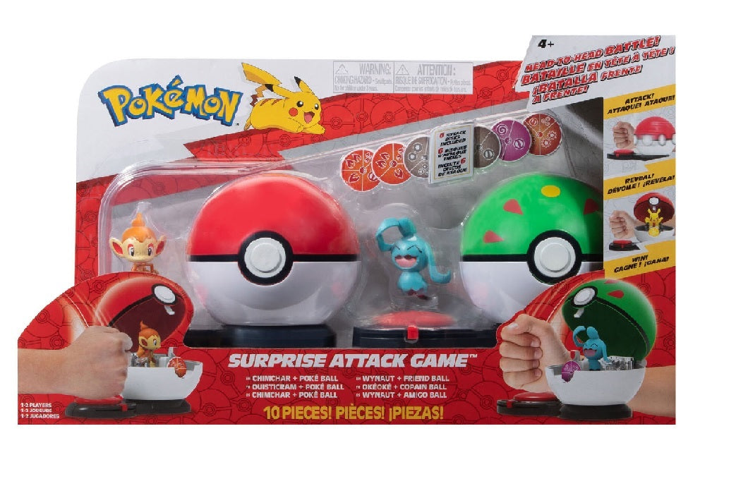 Pokemon - Surprise Attack Game (Chimchar + Poke Ball - Wynaut + Friend Ball)