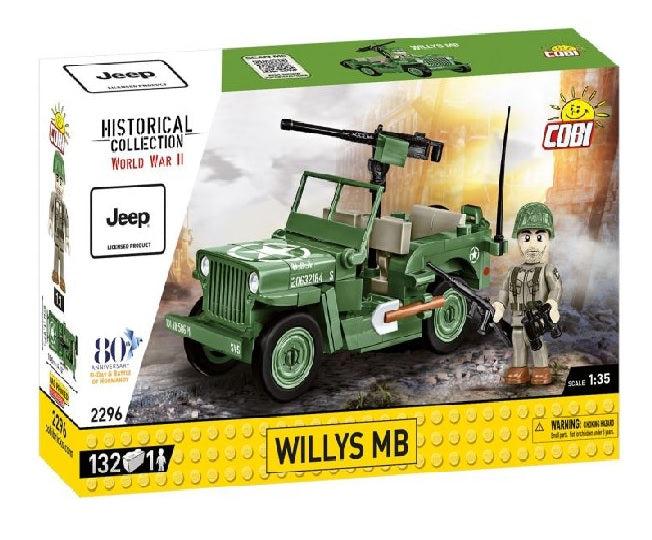 Cobi - World War II - Willy's MB and M2 Gun 132 pcs