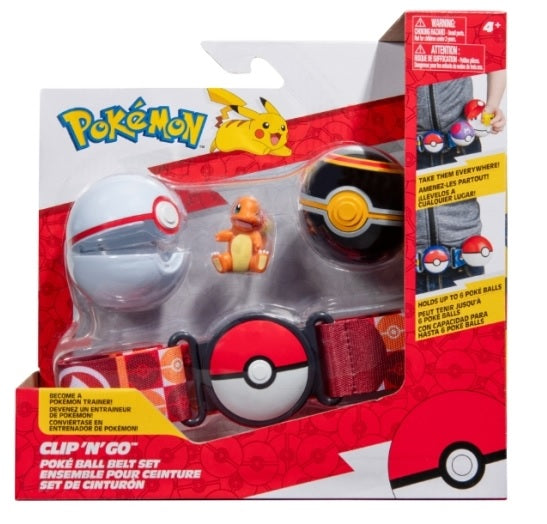 Pokemon - Clip 'N' Go Poke Ball Belt Set (Premier Ball, Luxury Ball and Charmander #2) W14 (Toys)