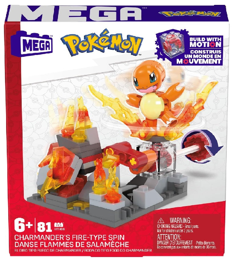 Mega Bloks - Pokemon Adventure Builder - Charmander's Fire -Type Spin