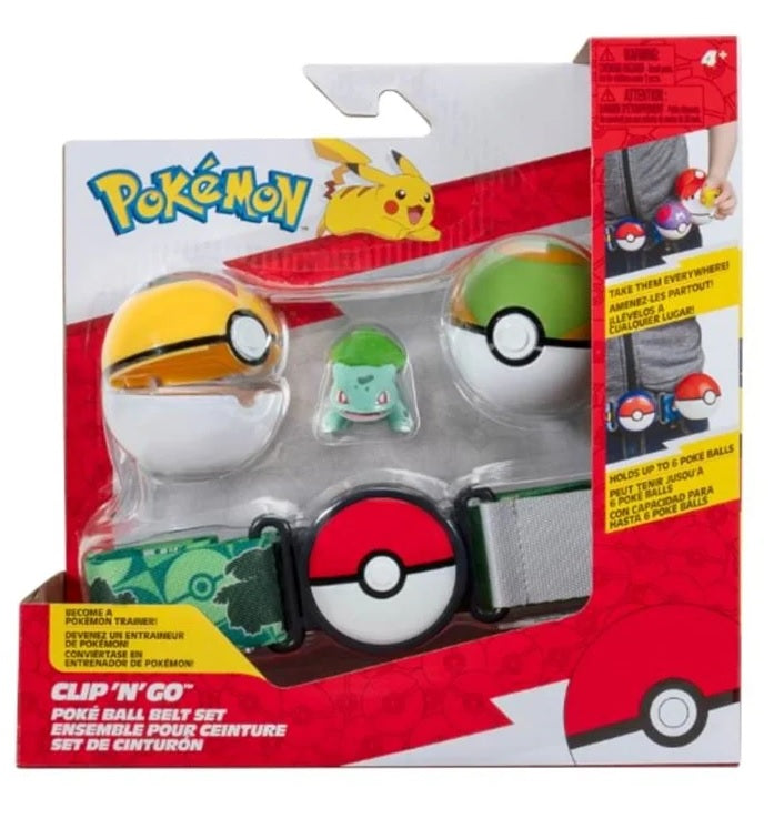 Pokemon - Clip 'n' Go Poke Ball Belt Set (Bulbasaur)