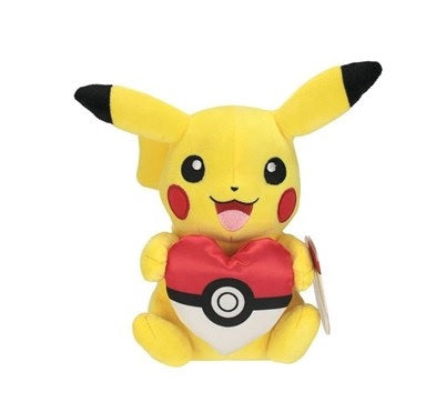 Pokemon - 8" Seasonal Plush Pikachu POKEBALL HEART (Plush)