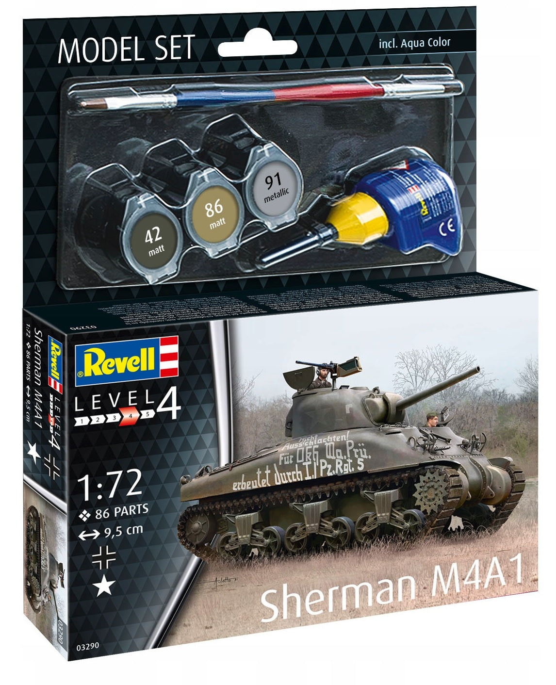 Revell Model Set Sherman M4A1 1:72 (Model Kit)