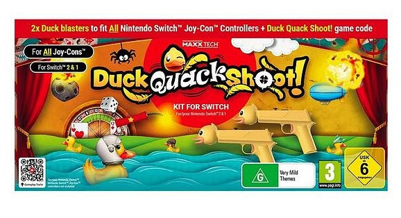 Maxx Tech - Duck Quack Shoot for Switch 1 & 2 (Game Code & Duck Guns) (Nintendo Switch 2)