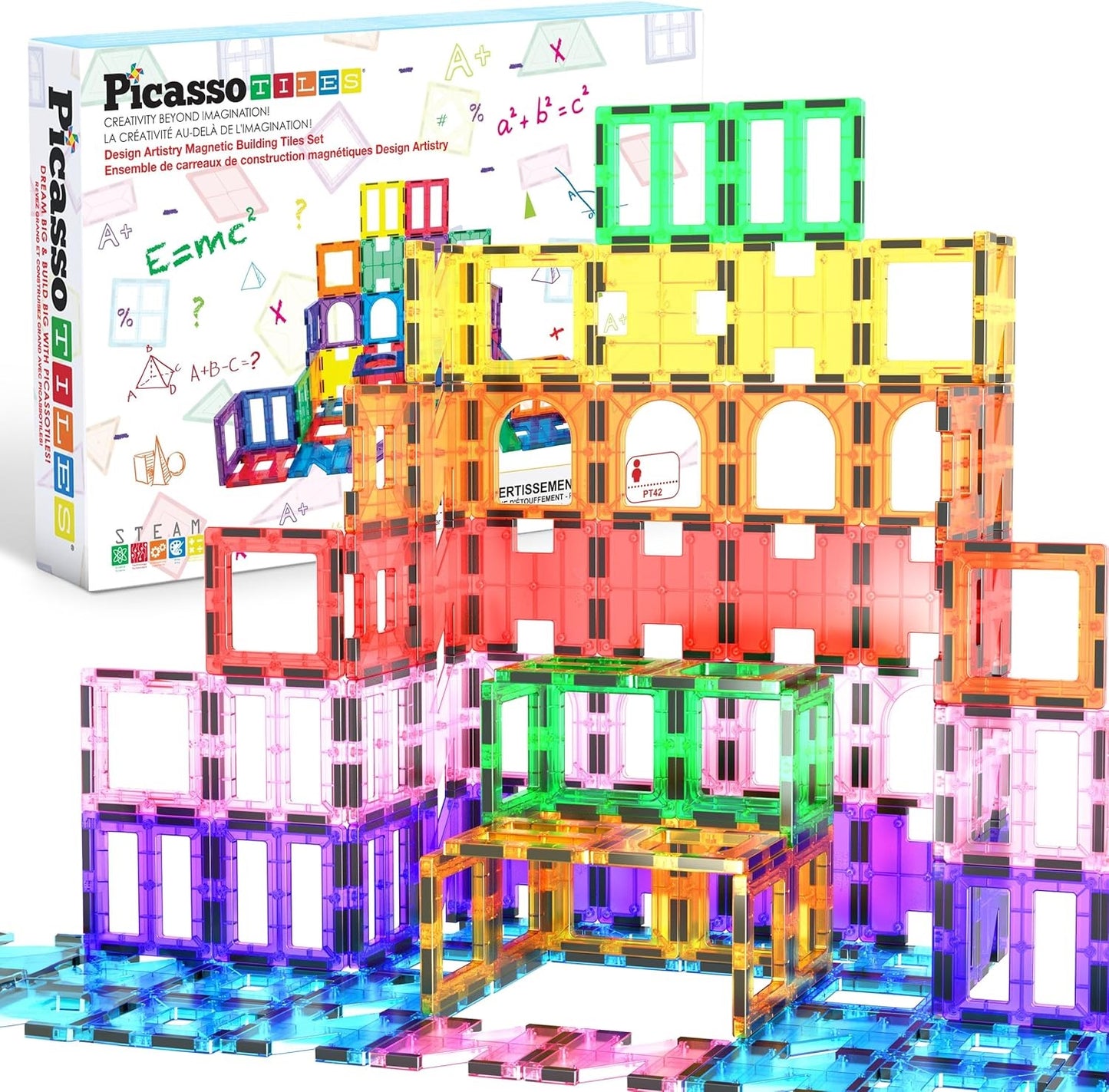 Picasso Tiles Design Artistry Magnetic Building Tiles Set (42 pieces) (Jigsaw Puzzle)