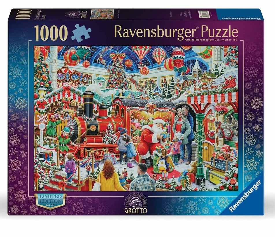 Ravensburger Puzzle - Christmas No29: Santa's Steam Train Grotto , 1000pc (Jigsaw Puzzle)