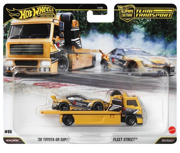 Hot Wheels - Premier Team Transport - 20 Toyota GR Supra & Fleet Street (Toys)