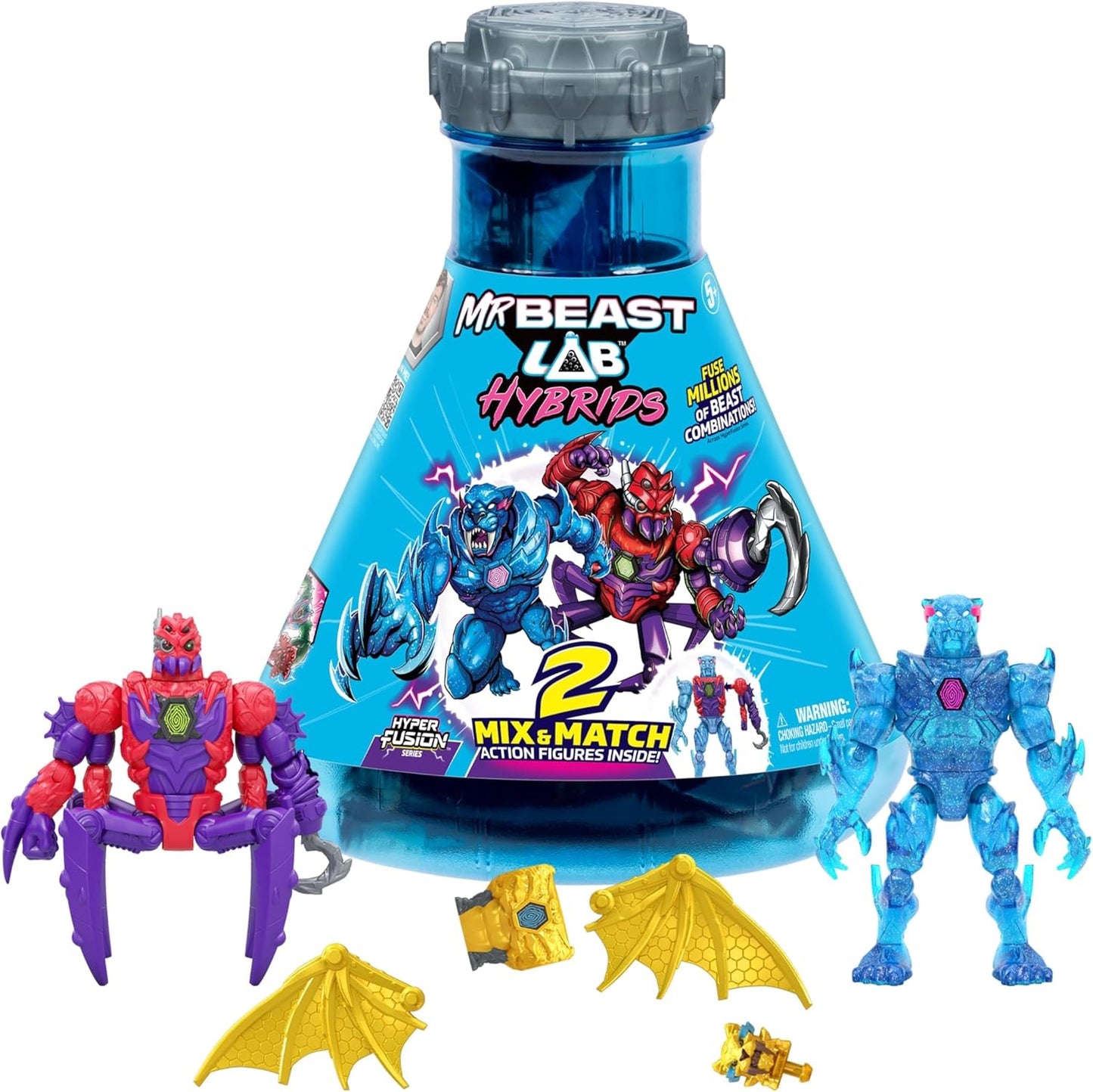 Mr Beast - Lab Hybrids 2 Mix & Match Figures included (Hyper Fusion Series) (Spider VS Energy Panther) (Toys)