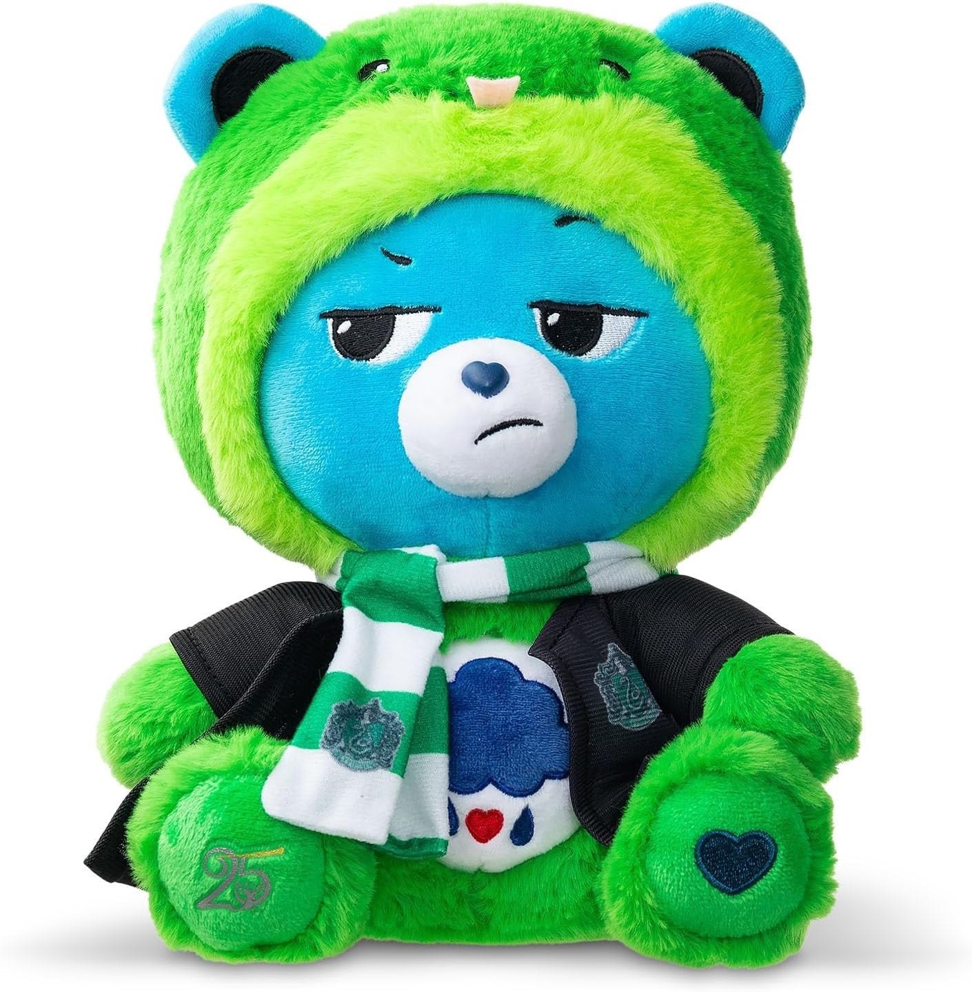 Care Bears - 30cm Plush - Care Bears X Harry Potter (Magic) - Hoodie Mascot Plush - Grumpy Bear X Slytherin (Plush)