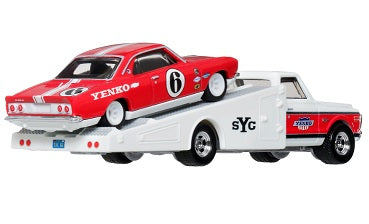 Hot Wheels - Premier Team Transport - 66 Chevrolet Corvair Yenko Stinger & '72 Chevy Ramp Truck Camion A Rampe (Toys)