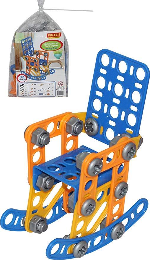 Polesie 55088 Young Engineer Rocking Chair Construction Toy Set (58 -Piece)