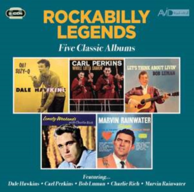 Dale Hawkins. Carl Perkins. Bob Luman. Charlie Rich. Marvin Rainwater - Rockabilly Legends - Five Classic Albums (CD)