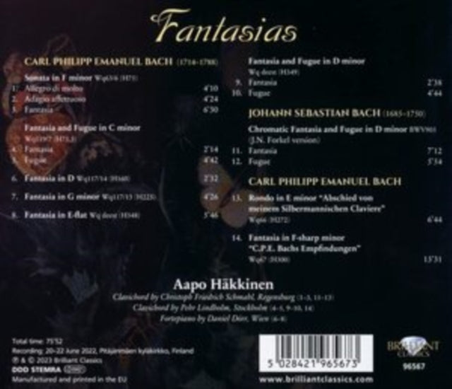 Aapo Hakkinen - C.P.E. Bach: Fantasias (CD)