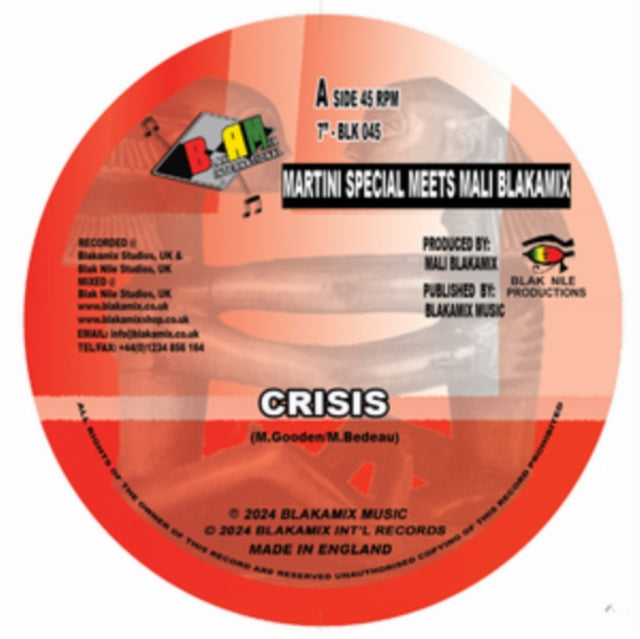 Martini Special Meets Mali Bla - Crisis / Dub Crisis (Vinyl Single)
