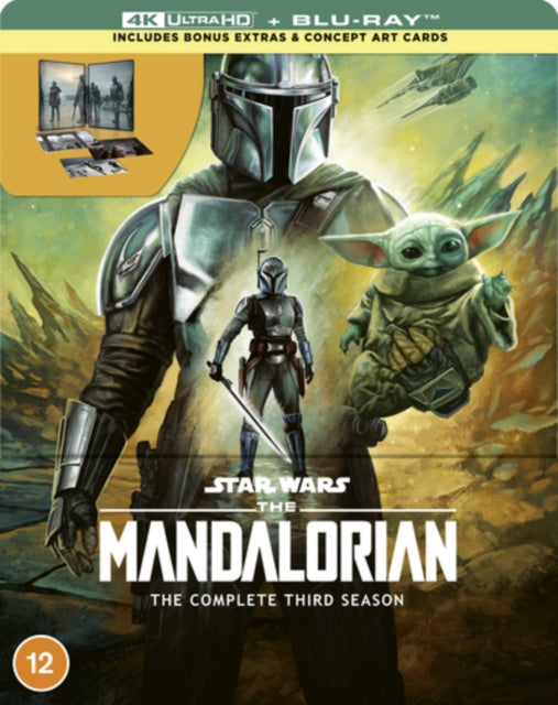 Star Wars Mandalorian Season 3 Steelbook (Disney + Original) with Artcards (Blu-ray 4K)