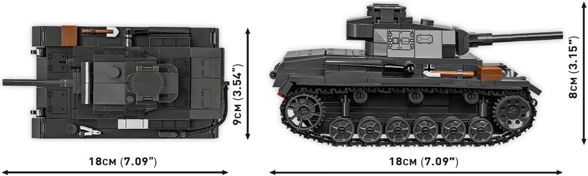 Cobi - World War II - Panzer III AusFJ 590 pcs