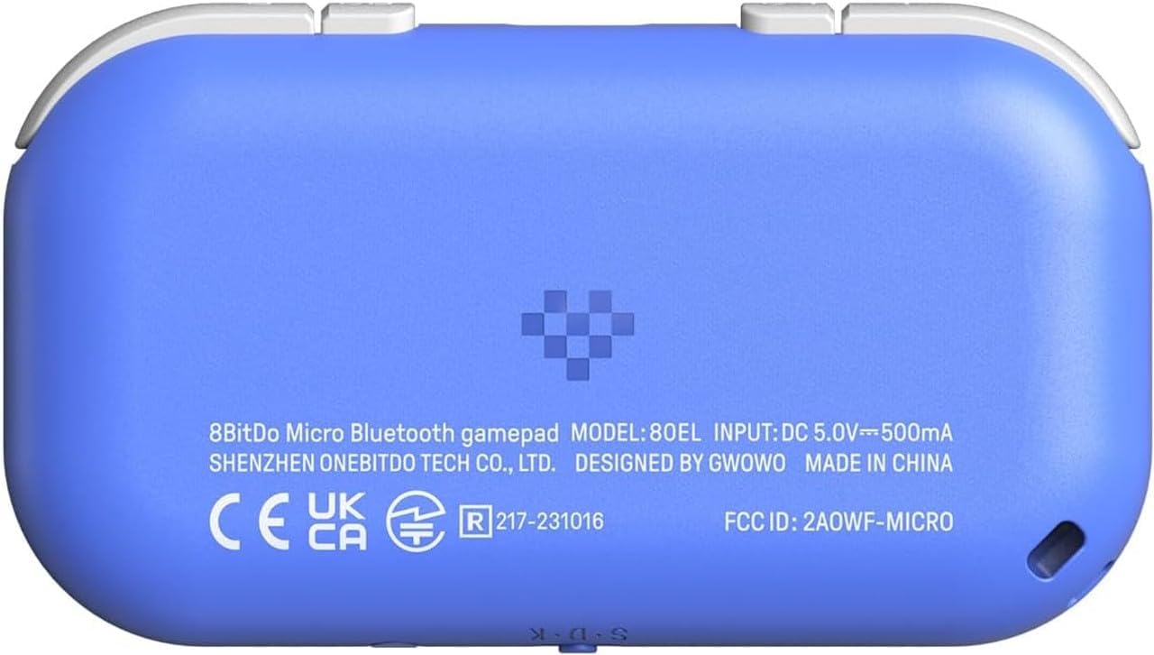 8BitDo Micro Bluetooth Gamepad (Blue) (Android/Raspberry Pi/Switch) (Retro)