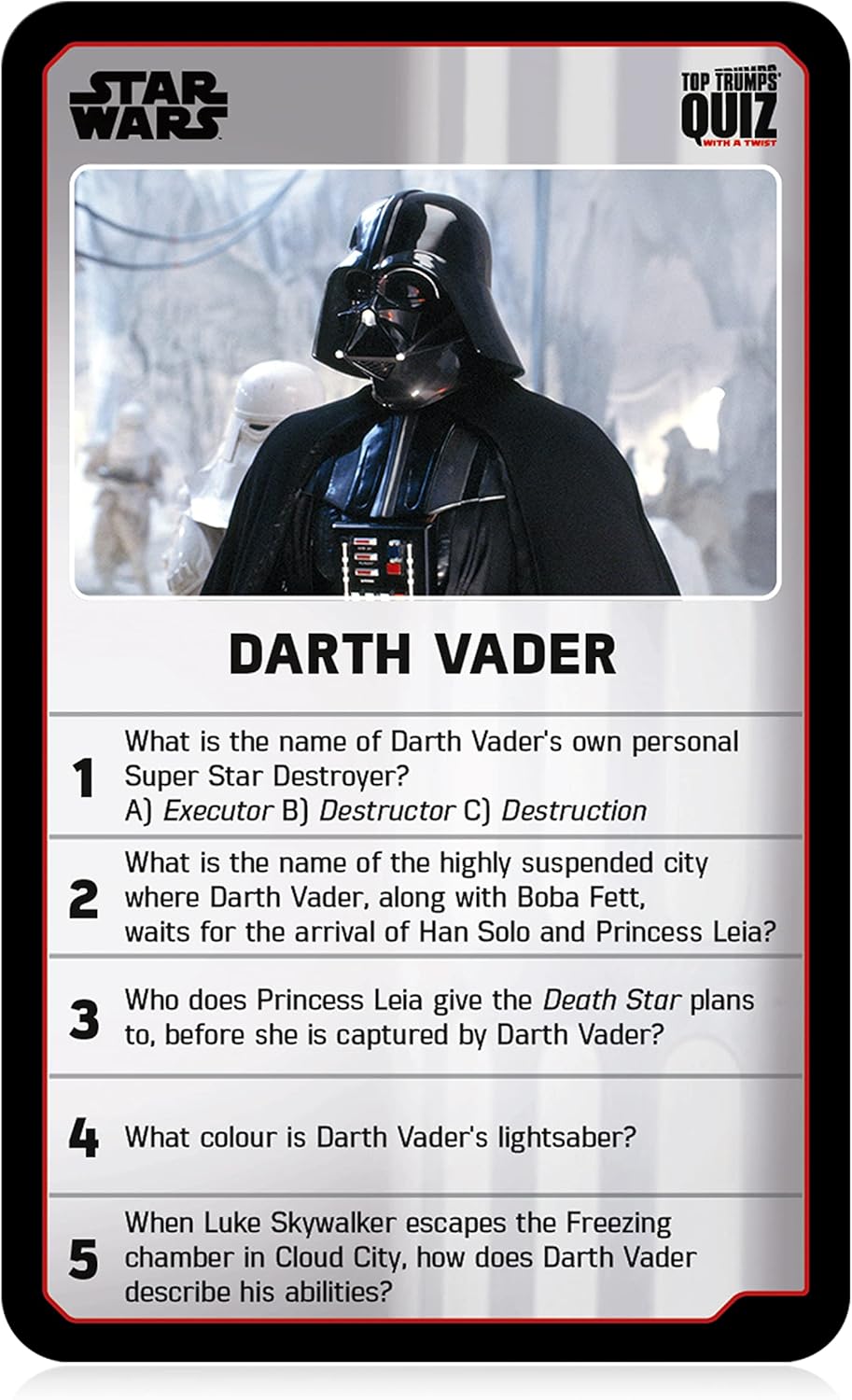 Top Trumps Card Game Quiz - Star Wars
