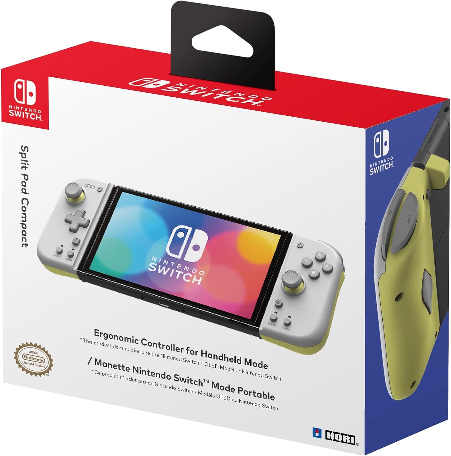 Hori Split Pad Compact (Light Grey/Yellow) - Switch