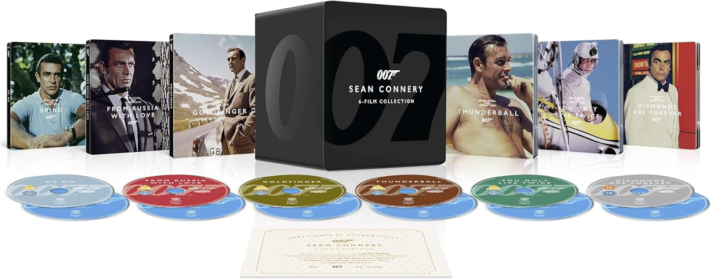 James Bond: Sean Connery 6-Film Collection Library Case (Blu-ray 4K)