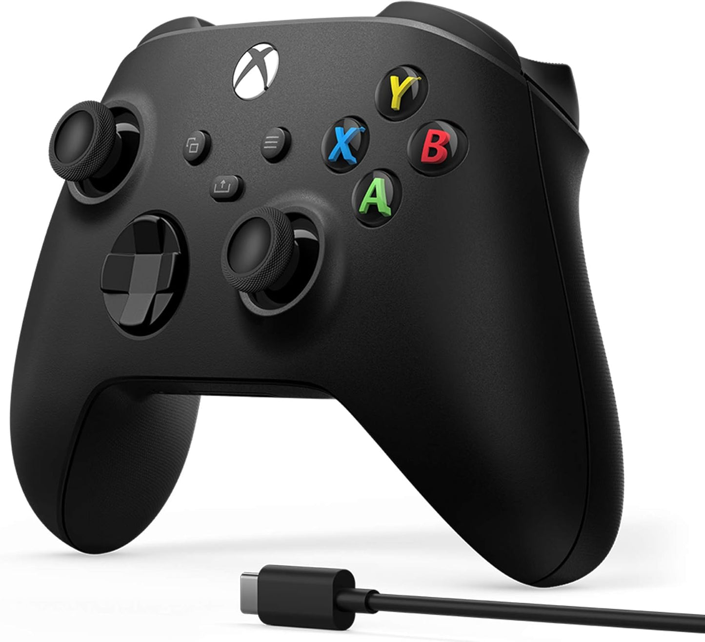 Microsoft Xbox Wireless Controller - Black + USB-C Cable (Compatible with Xbox One) (Xbox Series X/S)