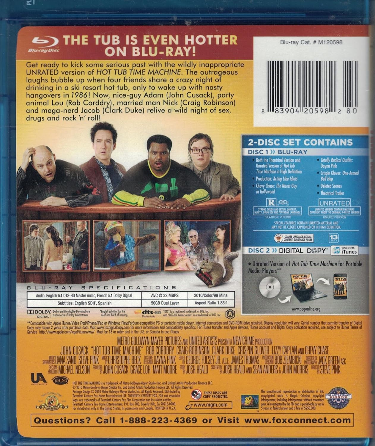 Hot Tub Time Machine (2010) (Blu-ray) (Second-Hand)
