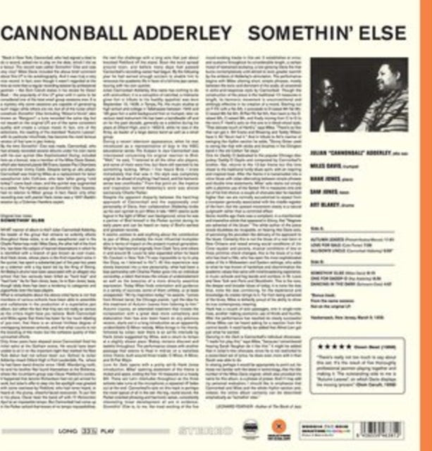 Cannonball Adderley - Somethin Else (Limited Solid Orange Vinyl) (Vinyl)