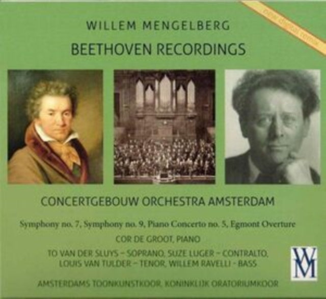 Concertgebouw Orchestra / Willem Mengelberg / Cor De Grotte - Beethoven Symphonies No.7 & 9 / Piano Concerto No.5 / Egmont Overture (CD)