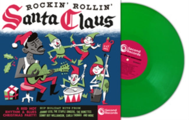 Various Artists - Rockin Rollin Santa Claus (Green Vinyl) (Vinyl)