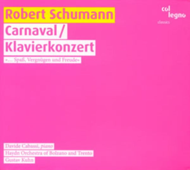 Robert Schumann - Carnaval / Piano Concerto - David Cabassi. Piano (CD)
