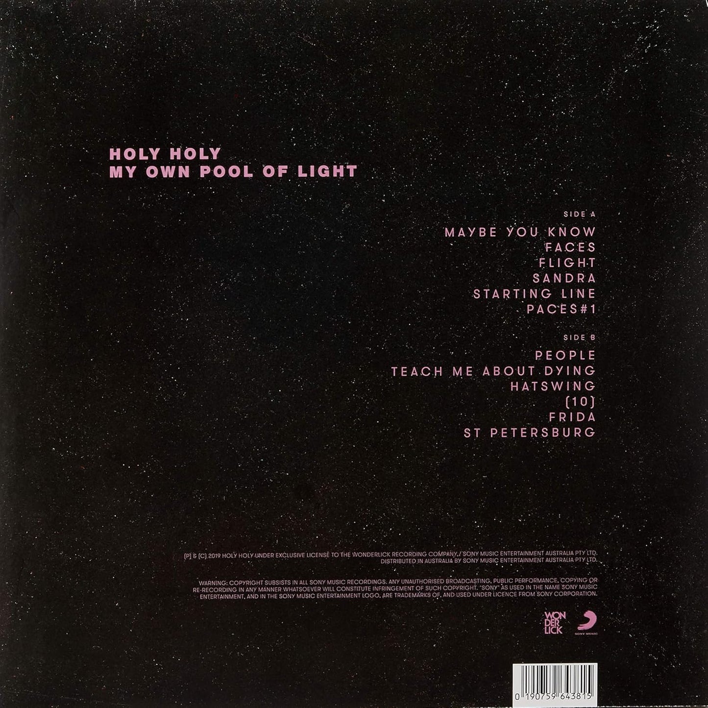 Holy Holy - My Own Pool Of Light (Pink Vinyl) (Vinyl)