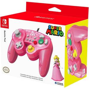 HORI Super Smash Bros Battle Pad Gamecube Controller - Peach (Nintendo Switch)