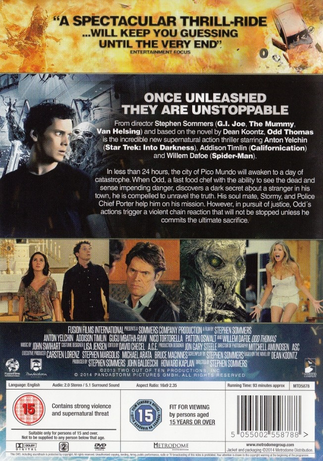 Odd Thomas (2013) (DVD) (Second-Hand)