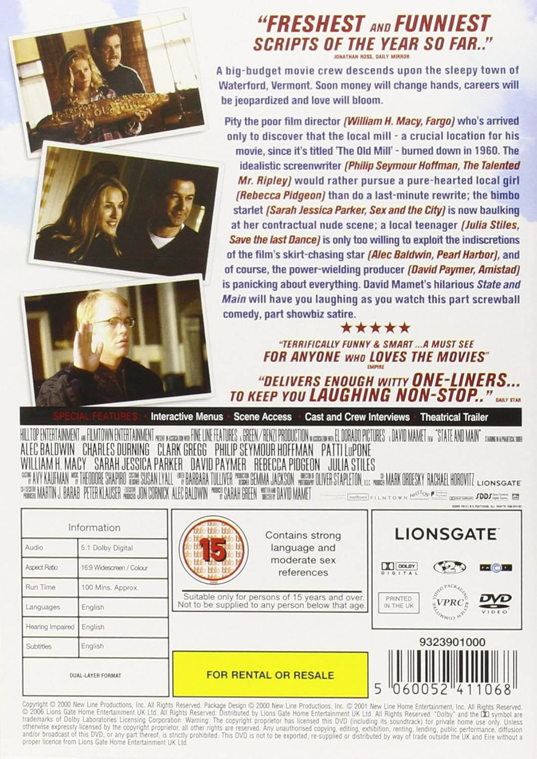 State & Main (2010) (DVD) (Ships in 1 Business Day)