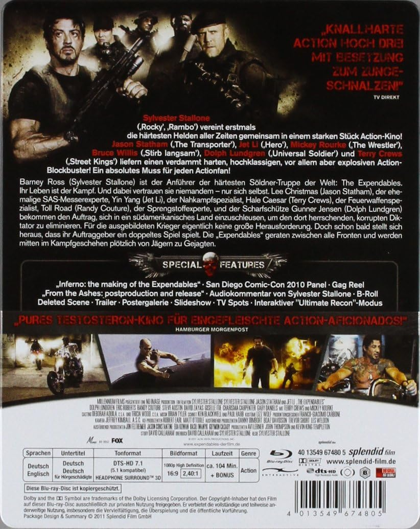 The Expendables - Limited Special Edition (2010) (German Import) (Blu-ray) (Second-Hand)