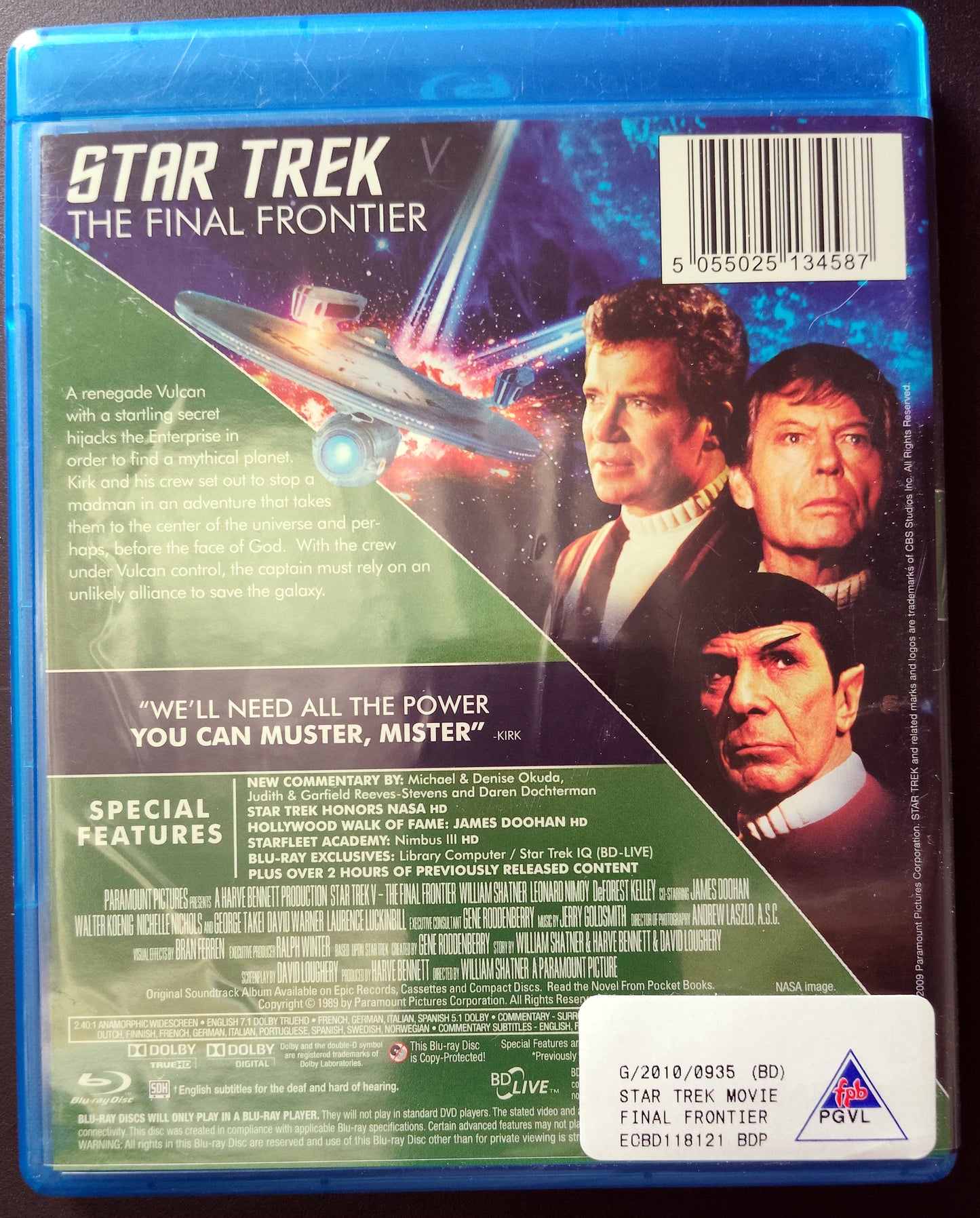 Star Trek V: The Final Frontier (1989) (Blu-ray) (Second-Hand)