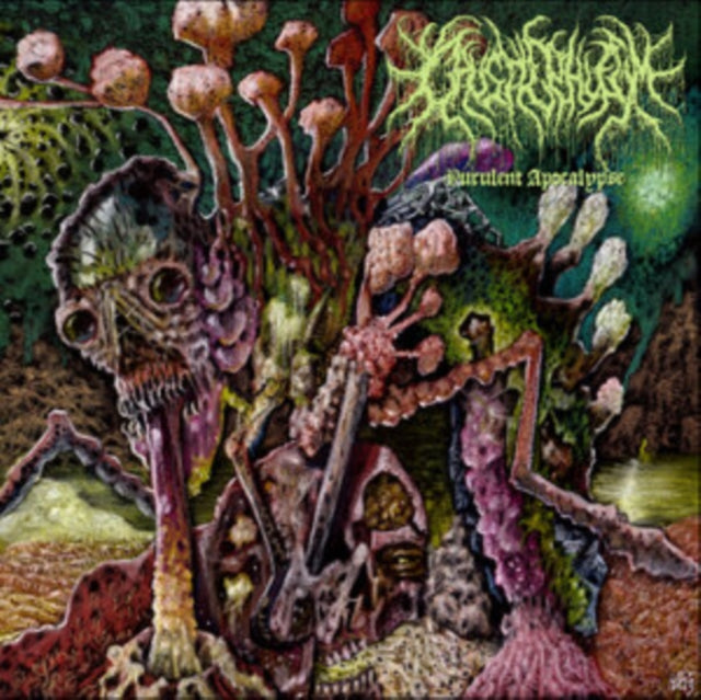 Caustic Phlegm - Purulent Apocalypse (Neon Green/Canary Yellow/Neon Magenta/Black Splatter Vinyl) (Vinyl)