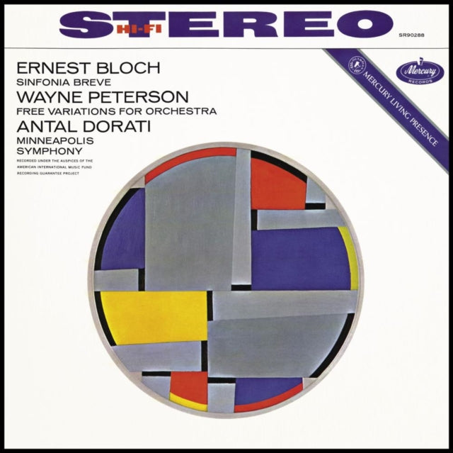 Minneapolis Symphony Orchestra / Antal Dorati - Bloch - Sinfonia Breve. Wayne Peterson - Free Variations (Vinyl)