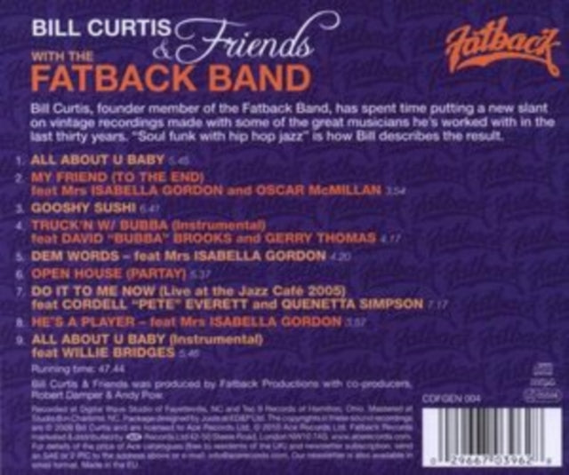 Fatback Band - Bill Curtis & Friends With Fatback Band (CD)